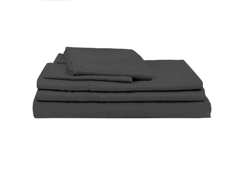 Natural Home Bamboo Sheet Set Queen Bed CHARCOAL