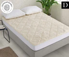 Natural Home Double Bed Reversible Wool Underlay - White