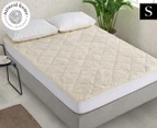 Natural Home Single Bed Reversible Wool Underlay - White