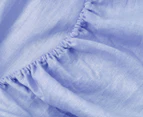 Natural Home Linen Double Bed Sheet Set - Blue