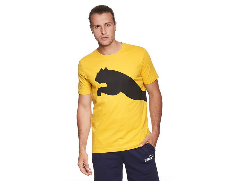 Puma Big Logo Short Sleeve T-Shirt Blue | Dressinn