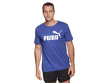 Puma Men's Essential Logo Tee / T-Shirt / Tshirt - Galaxy Blue