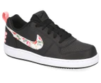 Nike Grade-School Girls' Court Borough Low VF Sneakers - Black/Pale Ivory/Pink Tint