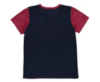 Source Lab Boys Barcelona T Shirt Tee Top Junior - Deep Red