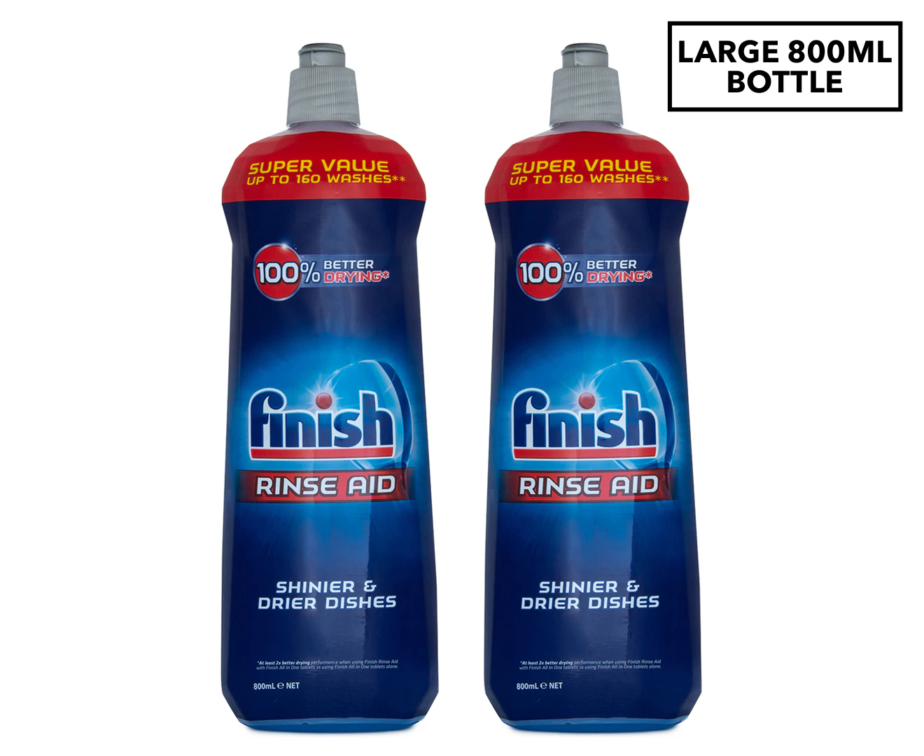 2 x Finish Rinse Aid Regular 800mL