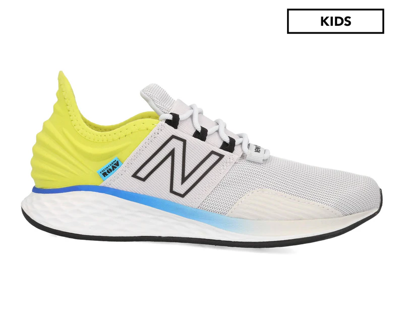 New Balance Pre-School Boys' Wide Fit Fresh Foam Roav Running Shoes - Aluminium/Yellow/Black