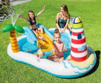 Intex 218x188cm Play Fishing Fun Center Kids Inflatable Swimming Pool w/Slide 3+