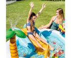 Intex 218x188cm Play Fishing Fun Center Kids Inflatable Swimming Pool w/Slide 3+