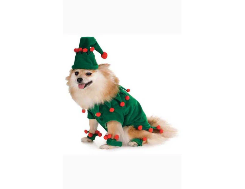 Elf Pet Dog Christmas Costume - Medium