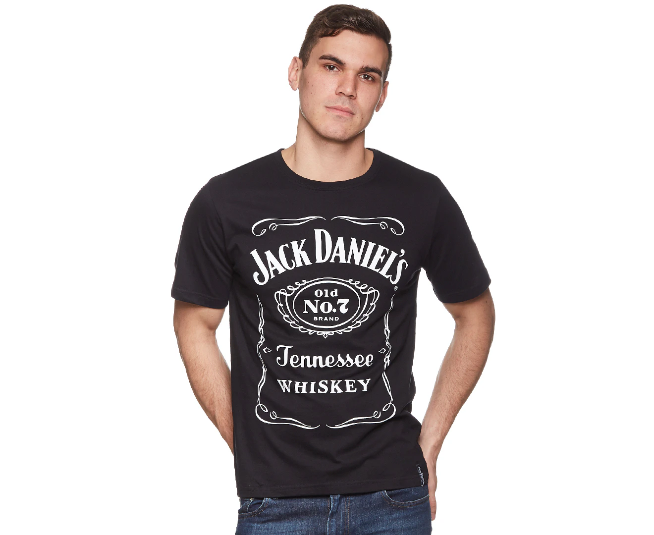 Jack Daniel's Men's Short Sleeve Black Label Tee - Black