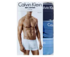 Calvin Klein Men's Cotton Classics Trunks 3-Pack - Navy Blue/Ocean Blue/Sky Blue