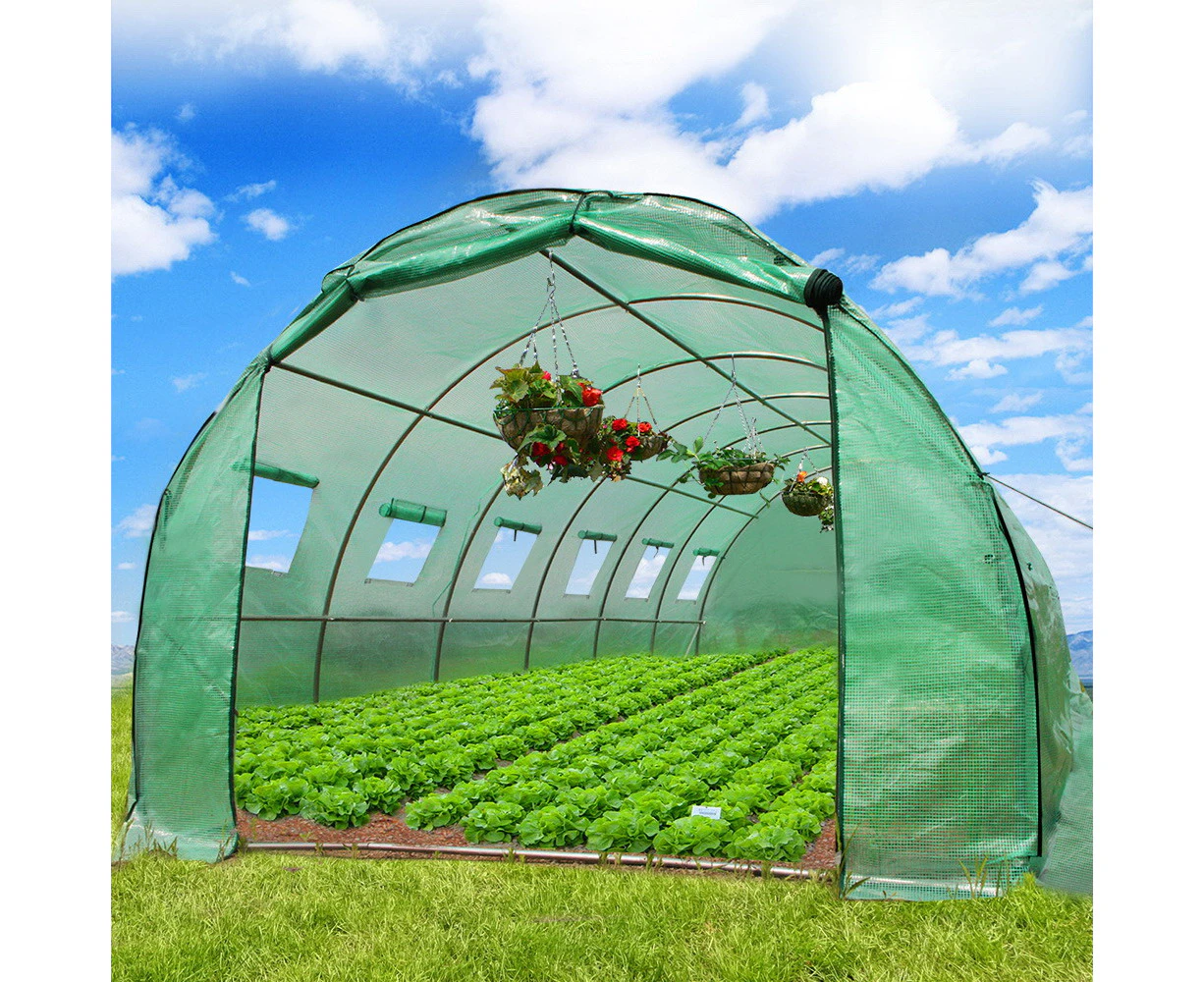 Greenfingers 6MX3M Walk In Greenhouse Tunnel Plant 6M X3M Storage Sheds Green House