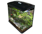 Fish Tank  Aquarium Curved Glass Filter Pump Light - 10L  | 35L | 70L | 100L