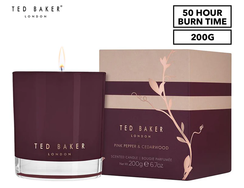 Ted Baker Scented Candle 200g - Pink Pepper & Cedarwood