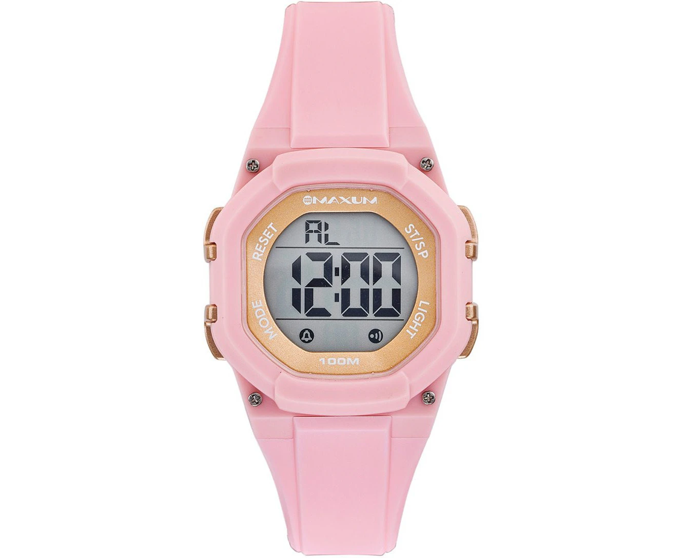 Maxum Womens You Right Pink/Rose Gold Digital Watch