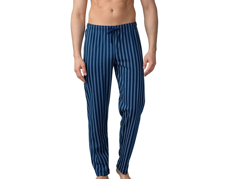 Mey Men 20960 Lounge Striped Cotton Pyjama Pant - Neptune Blue
