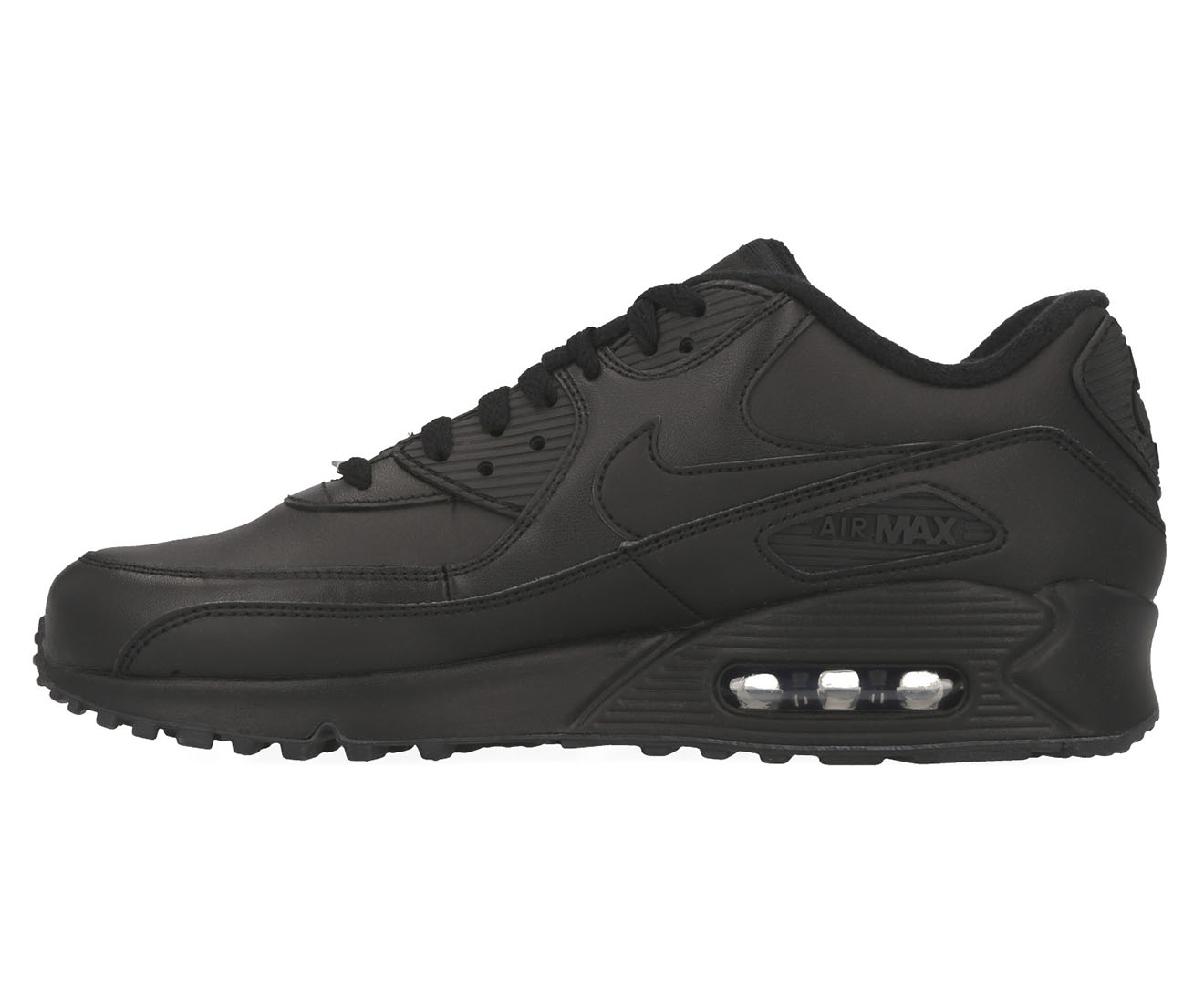 Nike Men's Air Max 90 Leather Sneakers - Black/Black | Catch.com.au