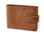 Hide & Chic RFID Security Lined Vintage Wallet Full Grain Cow Hide Hunter Leather -Brown 1