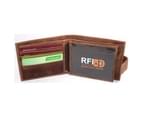 Hide & Chic RFID Security Lined Vintage Wallet Full Grain Cow Hide Hunter Leather -Brown 5