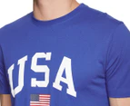 Russell Athletic Men's USA Tee / T-Shirt / Tshirt - Bright Cobalt