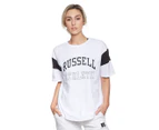 Russell Athletic Women's Arch Tee / T-Shirt / Tshirt - White