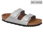 Birkenstock Women's Arizona Soft Footbed Narrow Fit Sandals - Magic Galaxy Silver