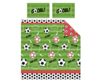Football Red Double Duvet Cover and Pillowcase Set