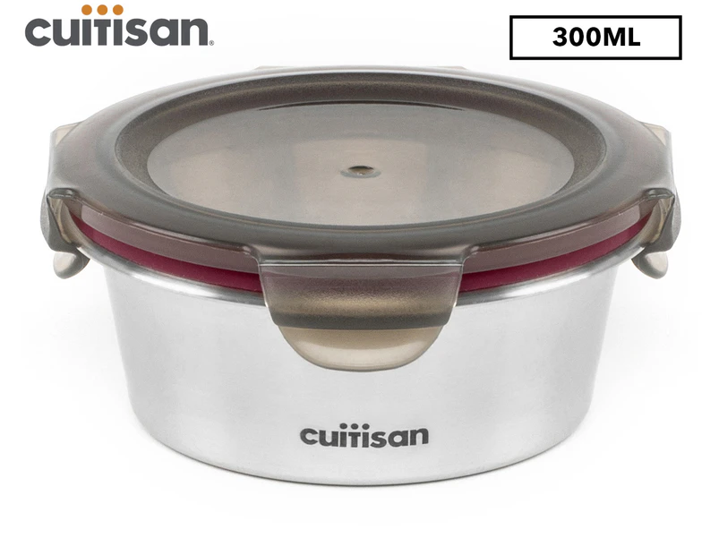 Cuitisan 300mL Flora Round Bowl Microwave Safe Food Container - Silver