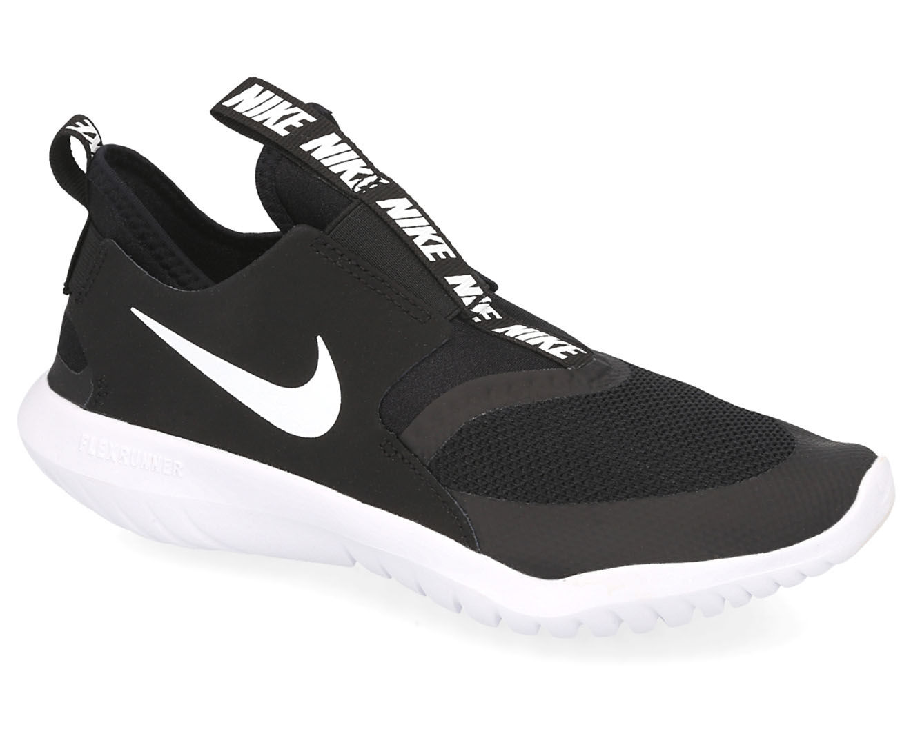 Nike Boy's Grade-School Flex Runner Sports Shoes - Black/White | Catch ...