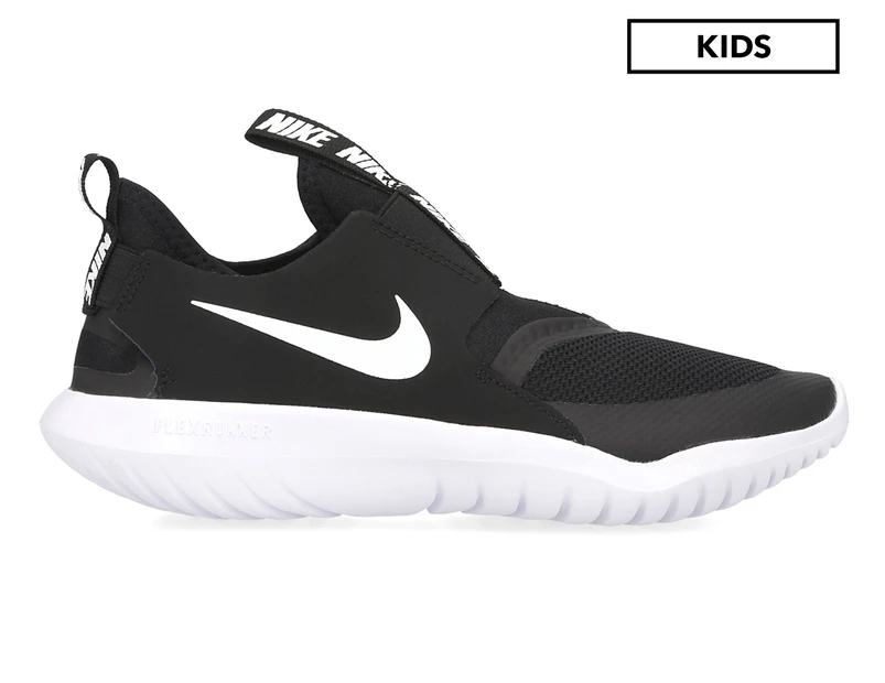 Nike Boy's Grade-School Flex Runner Sports Shoes - Black/White
