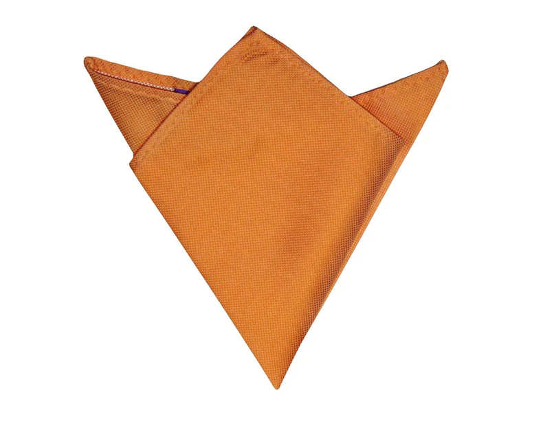 AusCufflinks Men's Orange Pocket Square