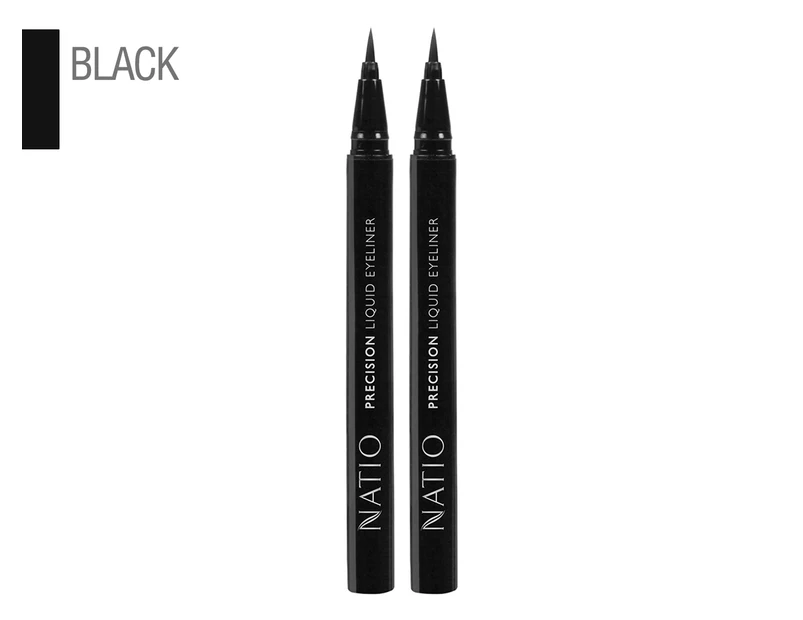 2 x Natio Precision Liquid Eyeliner - Black