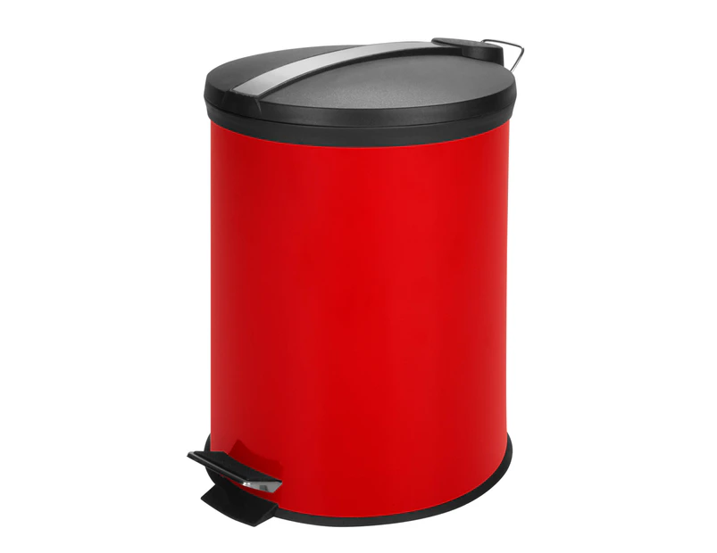 12L ROUND STEP CAN-RED(ALT LID)