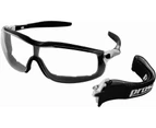 Spectacles - Rattler - Black Frame - Clear Lens - Anti-fog/Anti-scratch Coating - Prosafe