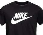 Nike Sportswear Girls' Basic Tee / T-Shirt / Tshirt  - Black/White