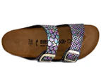 Birkenstock Women's Arizona Narrow Fit Sandals - Shiny Snake Black Multicolour
