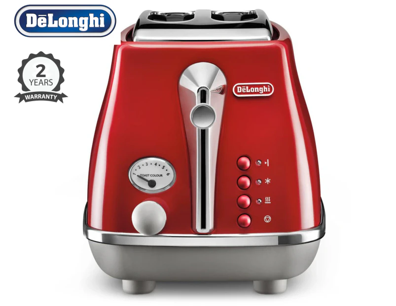 DéLonghi Icona Capitals 2-Slice Toaster - Red CTOC2003R