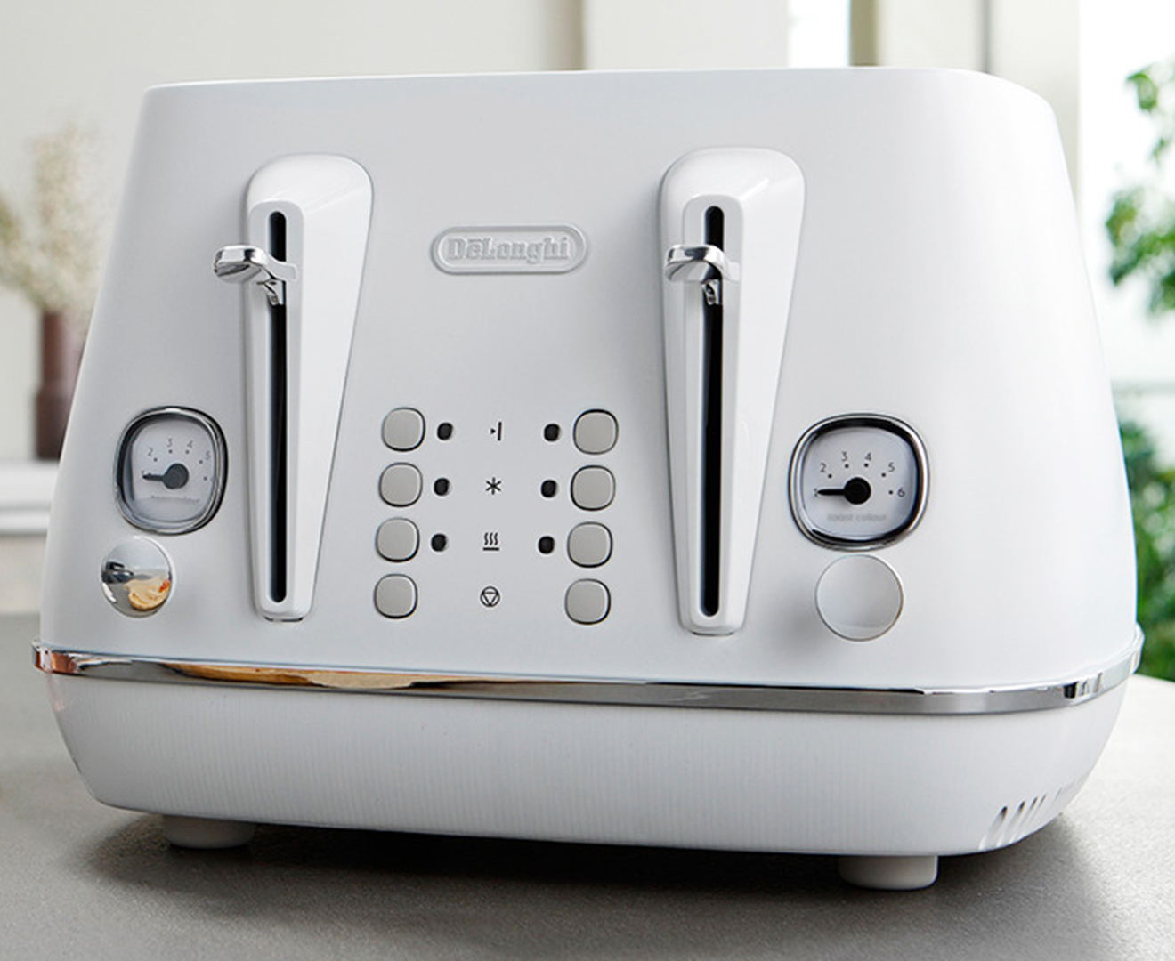 D Longhi Distinta Moments 4 Slice Toaster Sunshine White