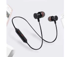 Sports Magnet Wireless Bluetooth Earphone Headset Headphone For iPhone Samsung-Black
