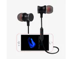Sports Magnet Wireless Bluetooth Earphone Headset Headphone For iPhone Samsung-Gray