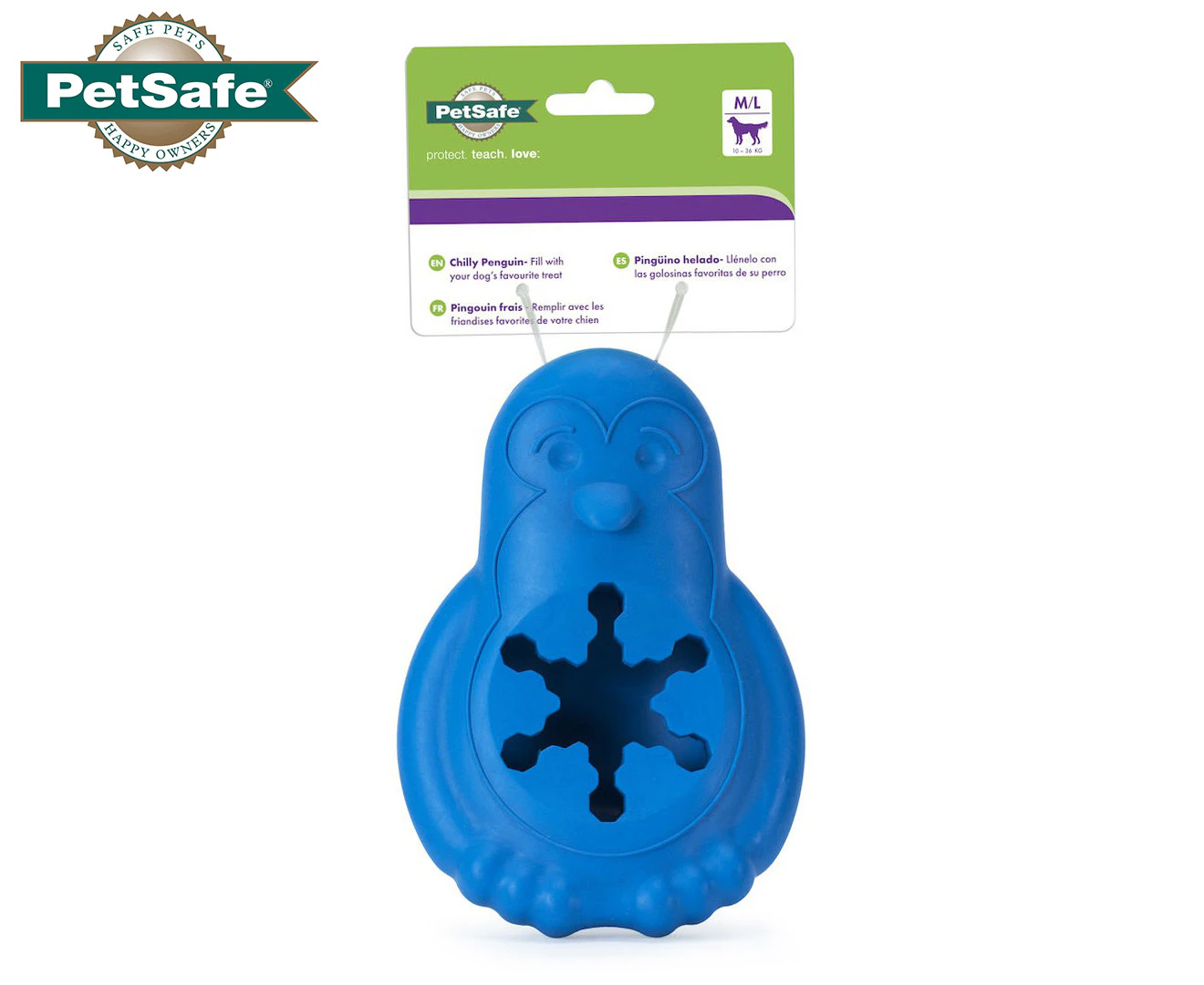 PetSafe Medium/Large Busy Buddy Chilly Penguin Freezer Toy - Blue