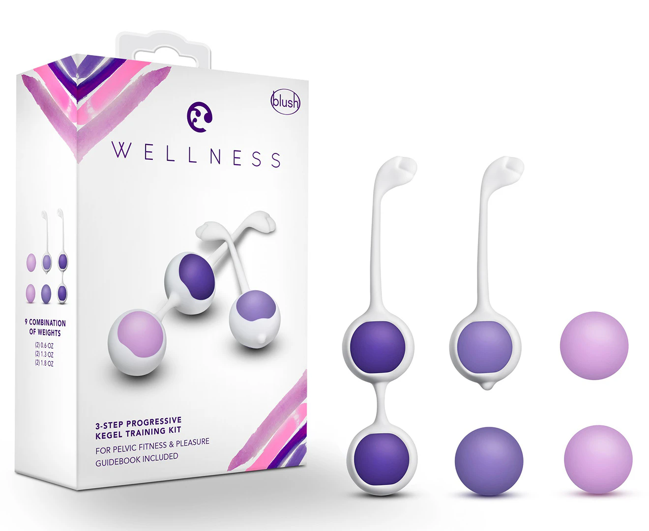 Wellness 3-Step Progressive Kegel Training Kit - Purple