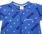 Bonds Zippy Baby Short Zip Wondersuit - Retro Bonds Silver Star Blue