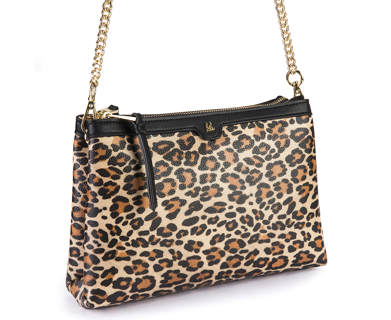 Kate Hill Paula Crossbody Bag - Black Leopard | Catch.com.au