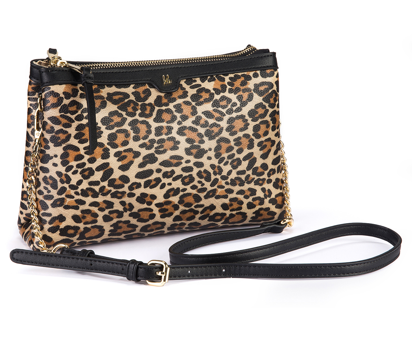 Kate Hill Paula Crossbody Bag - Black Leopard | Catch.com.au