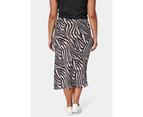 SUNDAY IN THE CITY Women's Elevate Skirt in Zebra Print