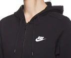 Nike Women's Sportswear Full-Zip Fleece Hoodie - Black