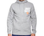 Nike Sportswear Men's Just Do It Full Zip Fleece Hoodie - Grey