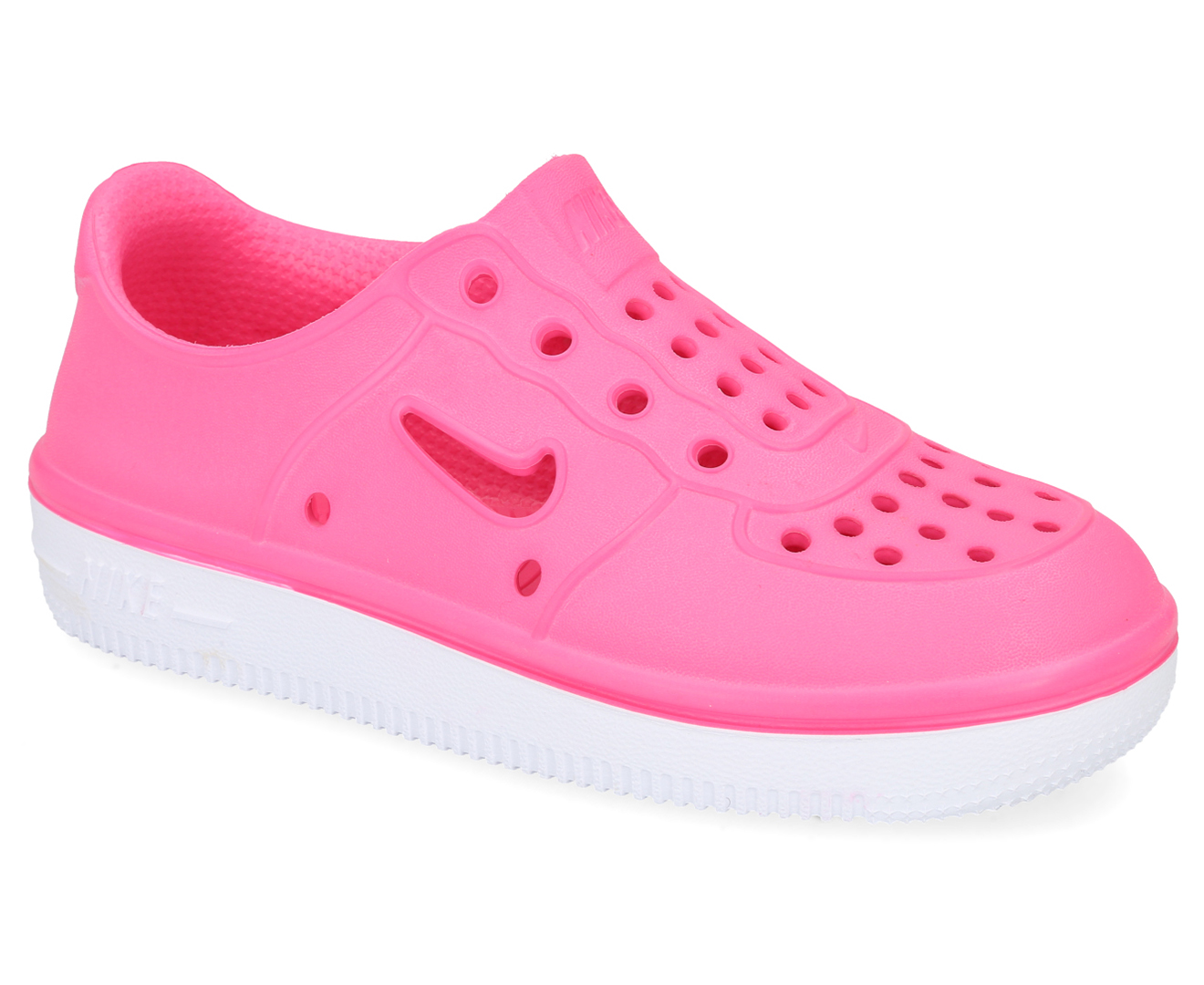 Nike Younger Girls' Foam Force 1 Slip-On Shoes - Hyper Pink/White ...