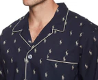 Polo Ralph Lauren Men's Printed Long Sleeve Woven Pyjama Top - Navy